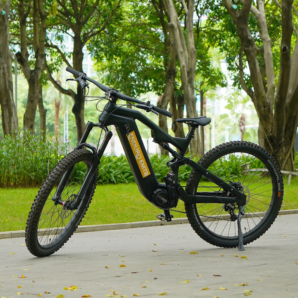 Carbon Fiber Electric Mountain Bike 29 Inch 500W Motor Full Suspension Available For Sale