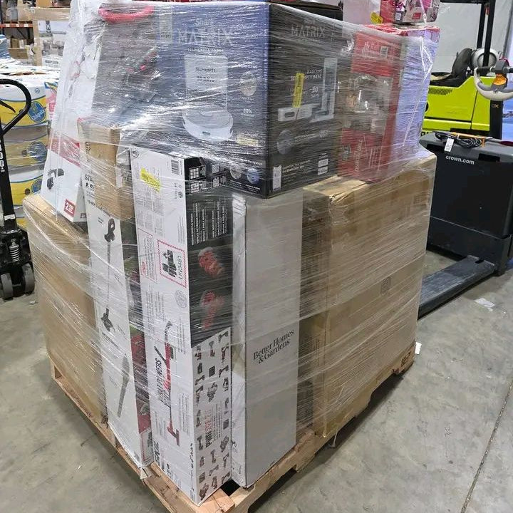 Return pallets packed with essential home, kitchen, and gardening tools
