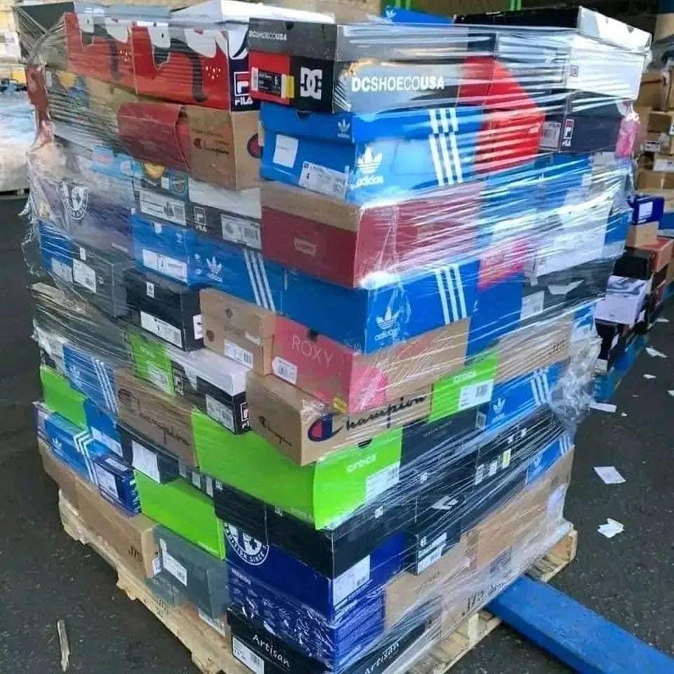 Giant Return Pallets of Shoes, offered at a significant discount