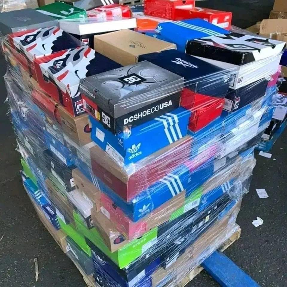 Giant Return Pallets of Shoes, offered at a significant discount