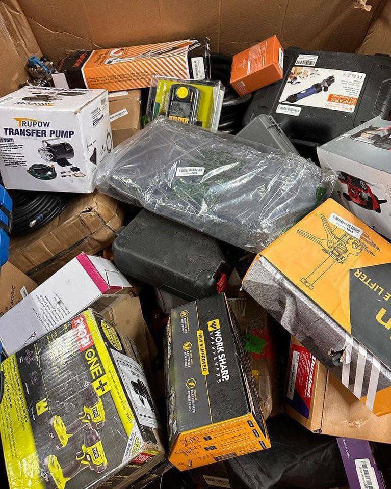 Liquidation Pallets Featuring A Wide Range Of Tools And Car Parts Available For Sale