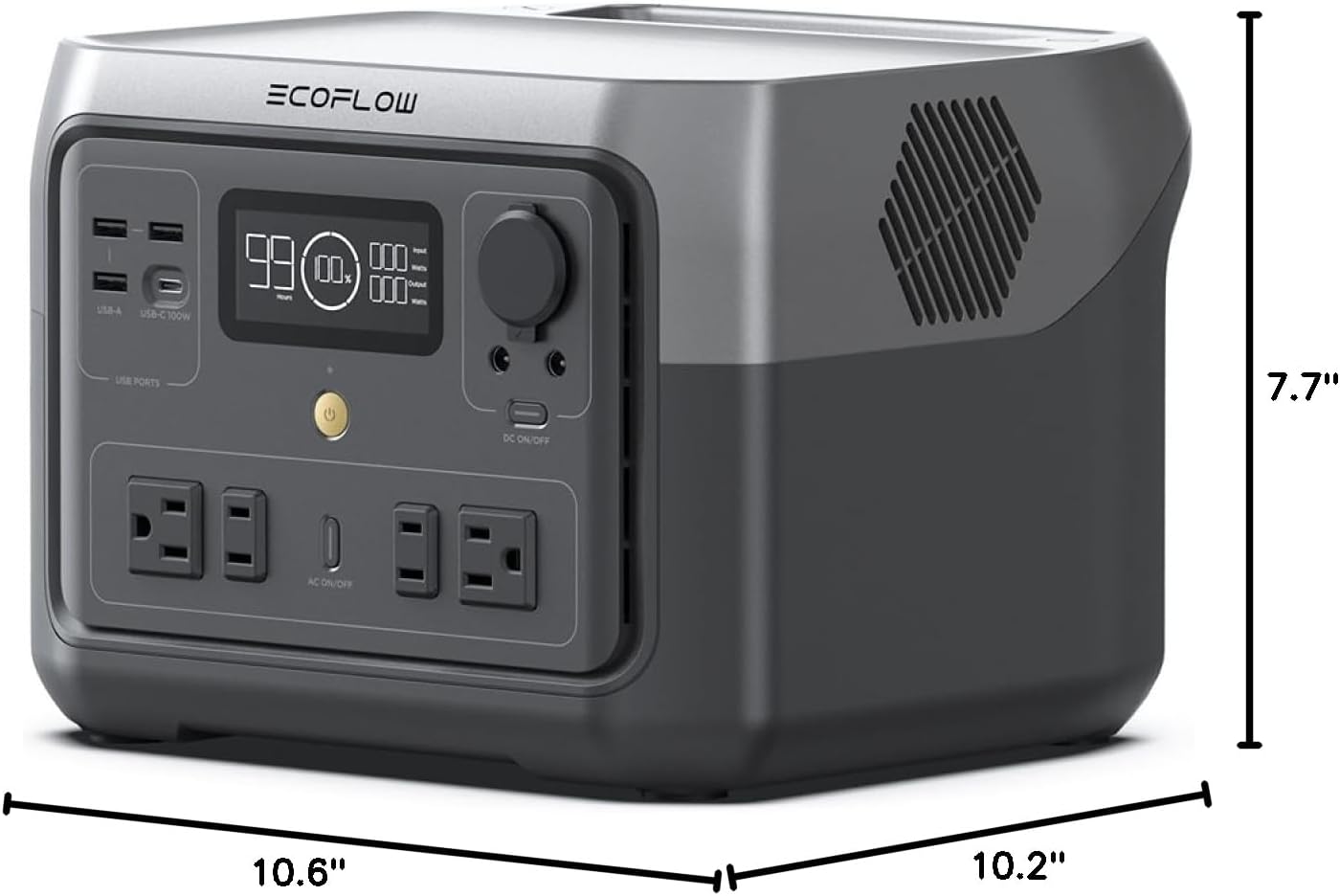 ECOFLOW RIVER 2 Max compact portable power station featuring a 499Wh LiFePO4 battery