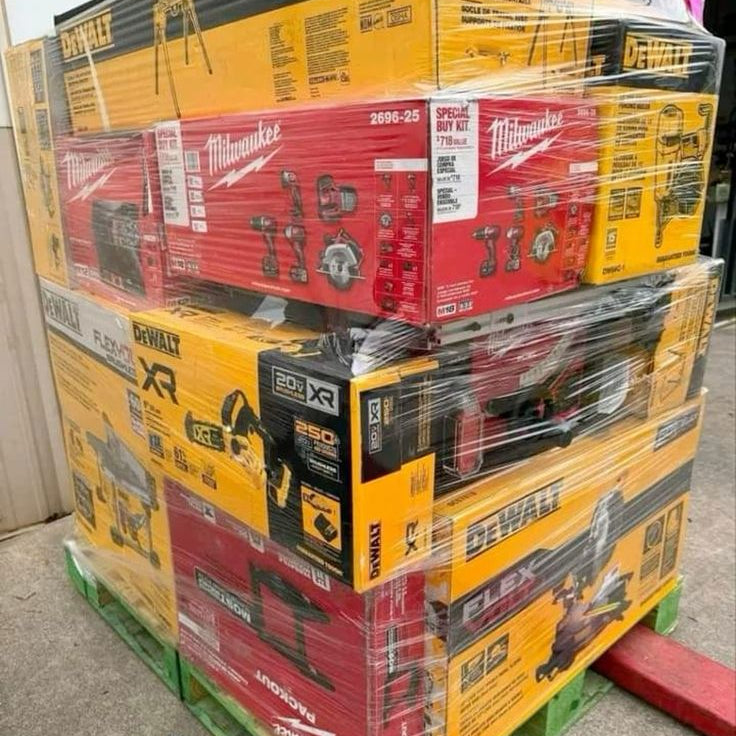 Customer-returned power tools from various reputable brands