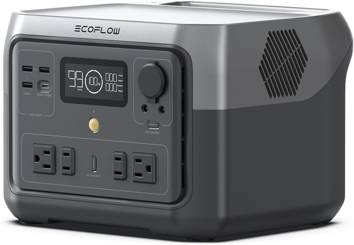 ECOFLOW RIVER 2 Max compact portable power station featuring a 499Wh LiFePO4 battery